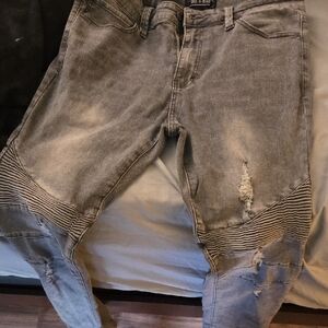 G-Star Gray Skinny Jeans with Distressed Details